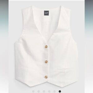 Gap linen/cotton vest XXS